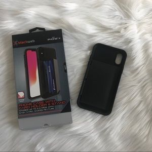 Blackweb Phone Case With Cardholder & Stand